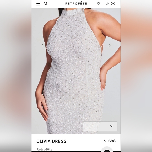 RETROFETE Olivia Dress. Sz L. NWT. MSRP $1698 - Picture 4 of 16